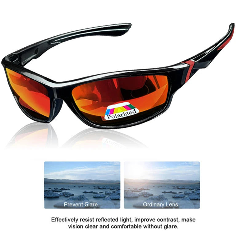 LOR MALE Polarized Sunglasses for Men Sports Mens-Sunglasses: Sun-Glasses with UV Protection for Fishing Driving Running Cycling
