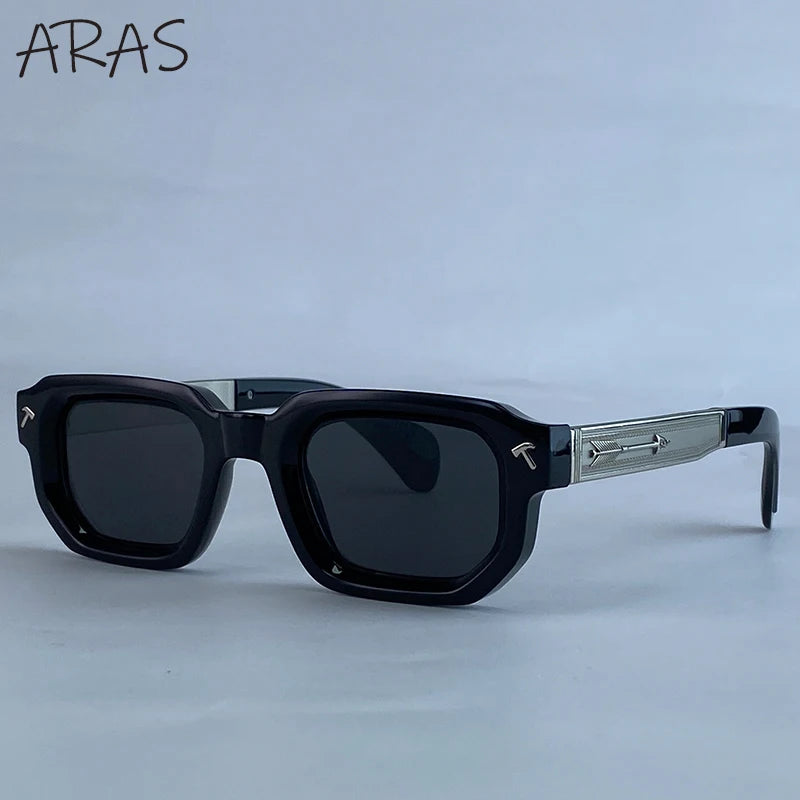 LOR MALE Polarized Square Sunglasses Men 2026 Luxury Brand Vintage Rectangle Sun Glasses Classic Driving Eyewear For Male UV400 Shades