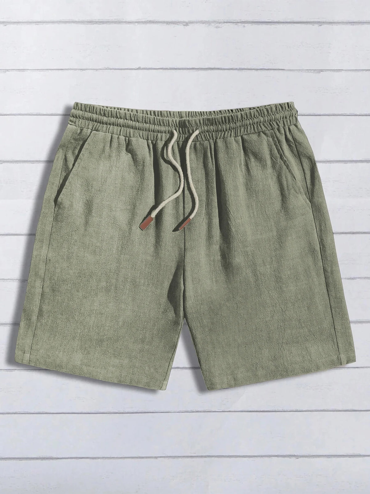 LOR MALE Summer thin linen shorts for men, loose and casual, five-inch pants, cotton and linen, breathable, suitable for beach and sports