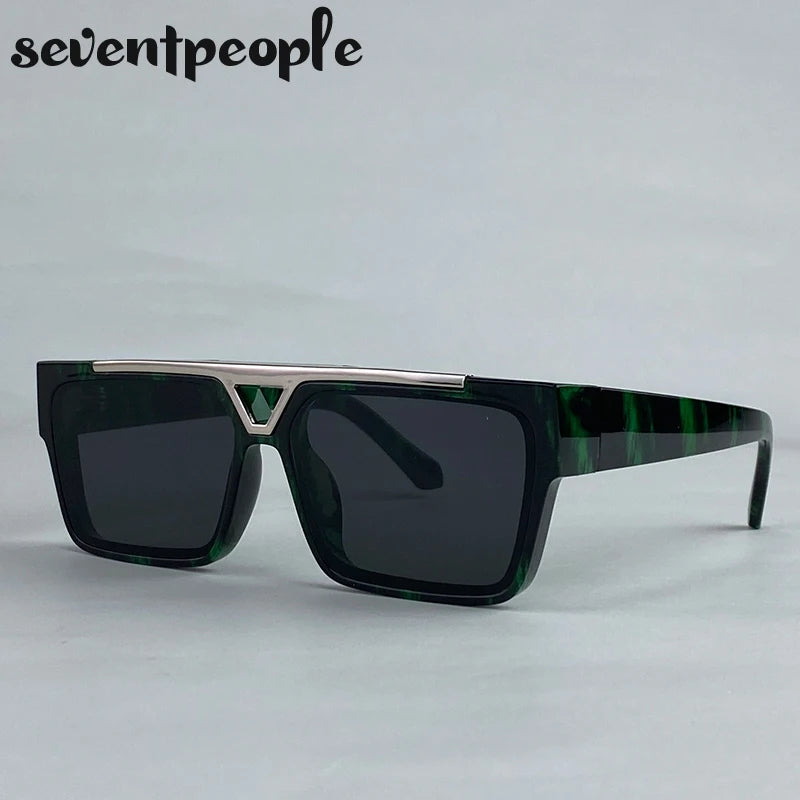 LOR MALE Polarized Classic Square Punk Sunglasses Men 2026 Luxury Brand Vintage Steampunk Driving Sunglass For Male Trendy Outdoor Shade