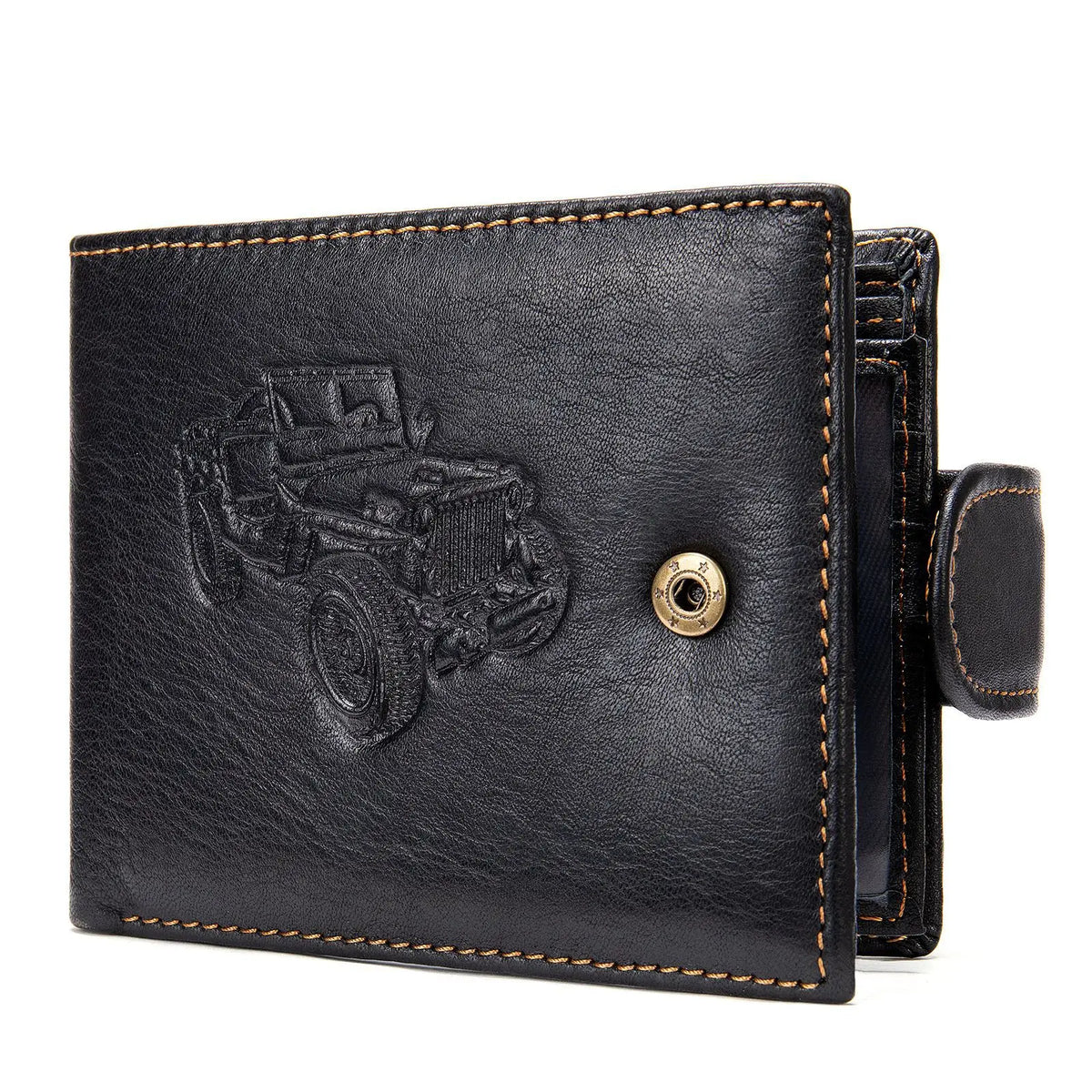 LOR MALE New Men's Genuine Cow Leather Wallet Short Card Holder Man Purse Male Vintage Pocket For Men
