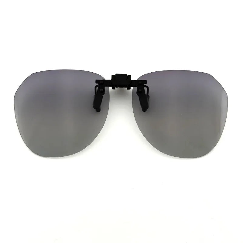 LOR MALE Polarized Sunglasses Clips for Men Classic Anti-UV Driving Sun Glasses Clips for Day and Night Use Outdoor Fishing Lenses