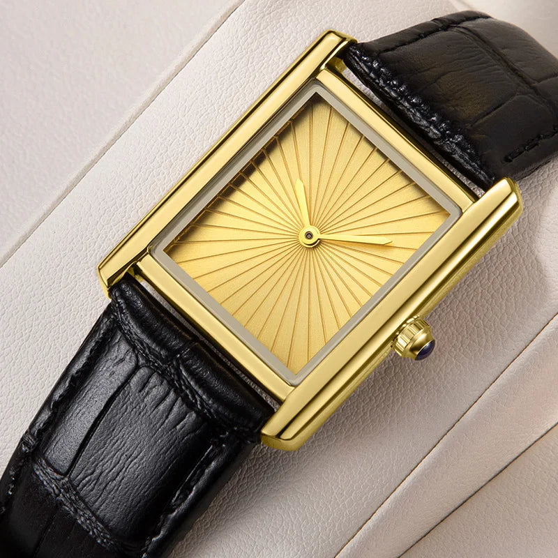 LOR MALE Reloj Top Brand Couple's Watches and Women Leather Strap Waterproof Quartz