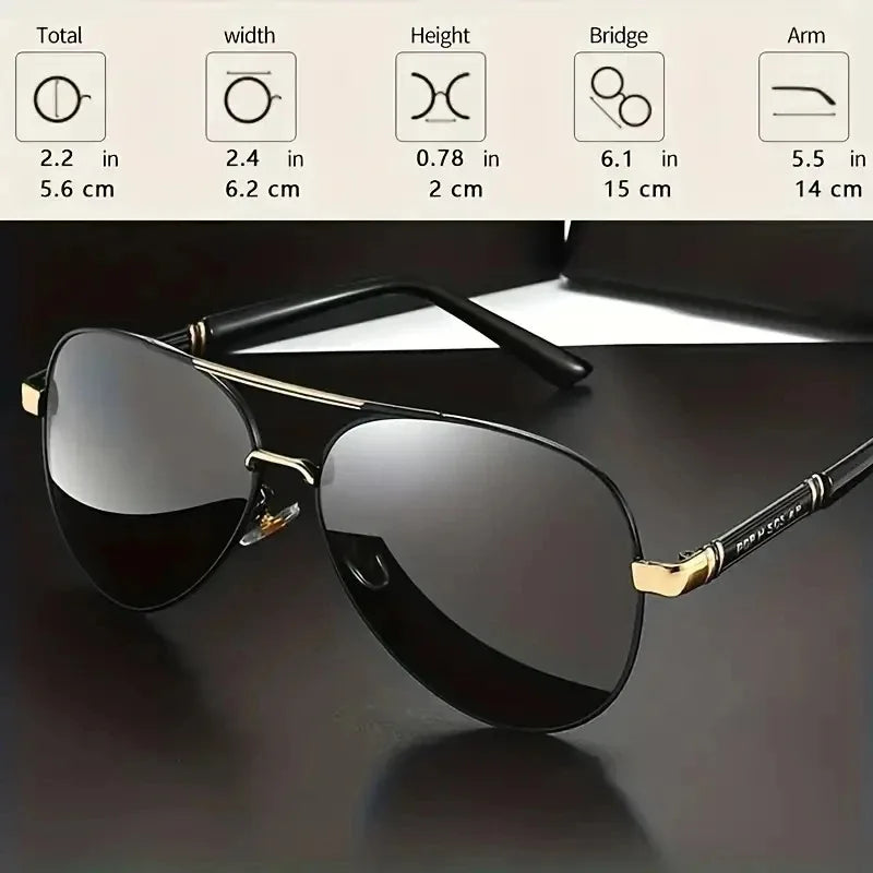 LOR MALE Polarized Sunglasses Men metal Frame Quality Sun Glasses Brand Design Male Women Glasses Fishing Driving Goggles UV400