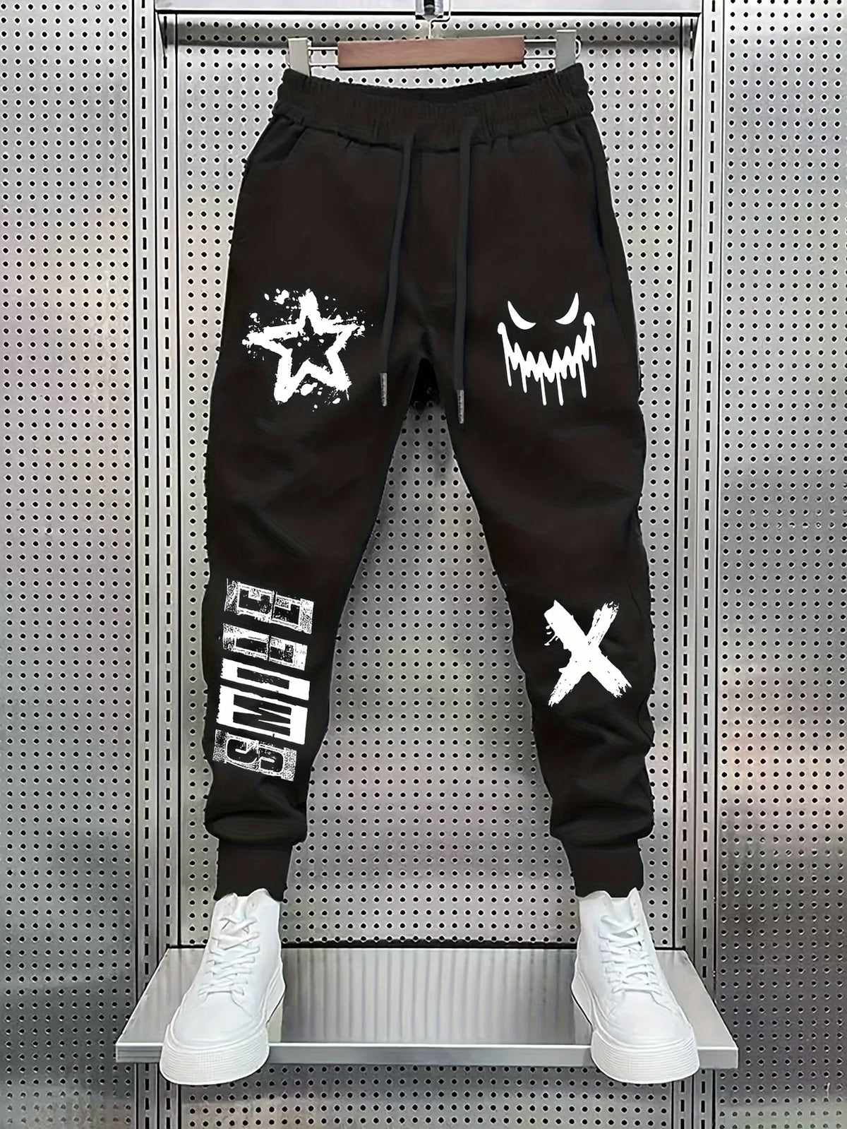 LOR MALE Men'S Trendy Printed Casual Fashion Pants Suitable For Outdoor Dates, Shopping, And Sports
