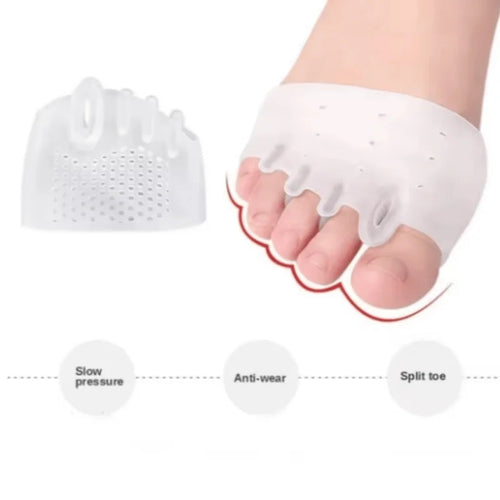 LOR MALE 1 Pair of Gel Toe Protectors for the Forefoot, Featuring Breathable Honeycomb Design, Soft Silicone Socks, Specially Designed for Comfort, Suitable for Both Men and Women.