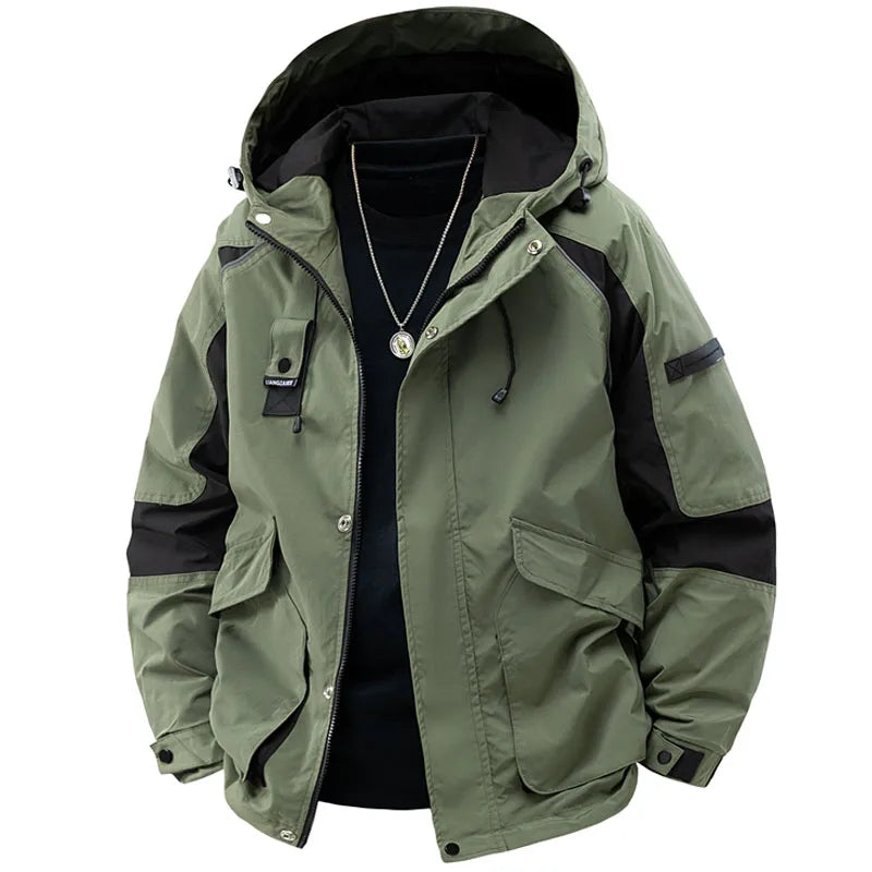 LOR MALE Jacket Mens Spring Autumn New Men Jacket Printing Hooded Jackets Casual Coat Men's Business Coats Size M-3XL 4XL 5XL HB-J8155