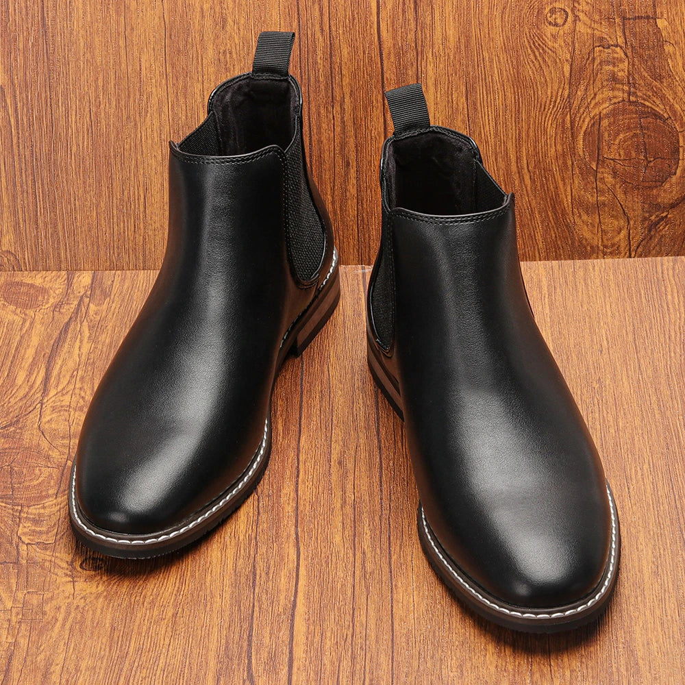 LOR MALE Comfortable Chelsea Boots for Men Fashionable Leather Footwear 2025 Brand Men's Boots