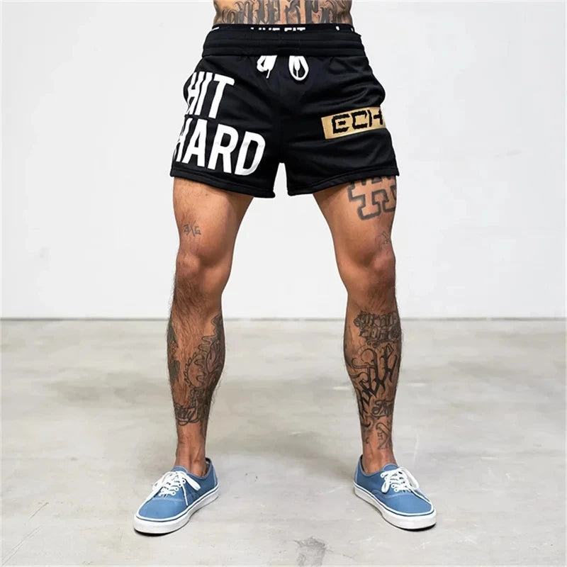 LOR MALE 2024 Summer New Men Shorts Casual Sports shorts Fitness Exercise Beach Shorts Breathable Mesh Shorts Jogger Men's Brand shorts