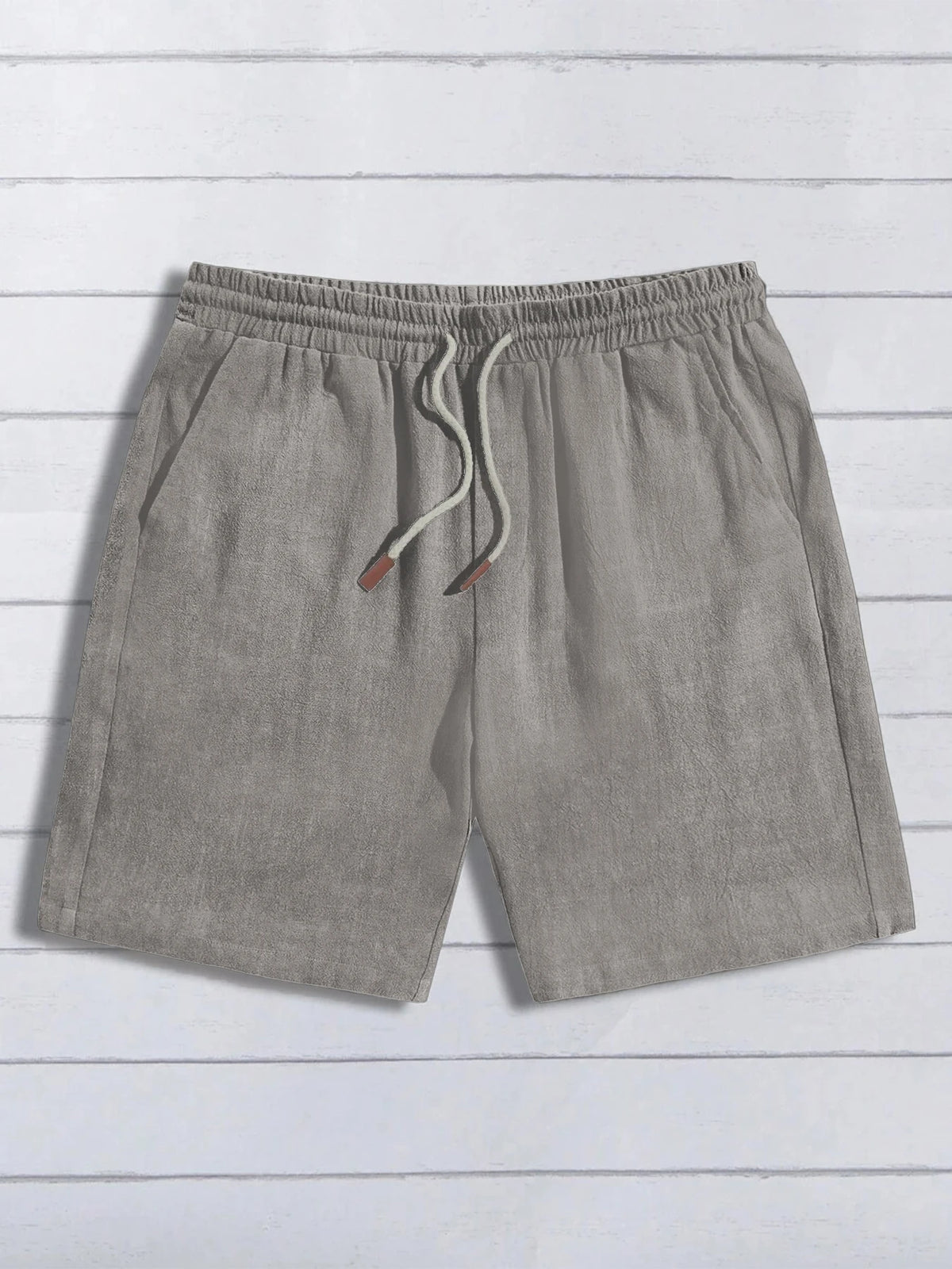 LOR MALE Summer thin linen shorts for men, loose and casual, five-inch pants, cotton and linen, breathable, suitable for beach and sports