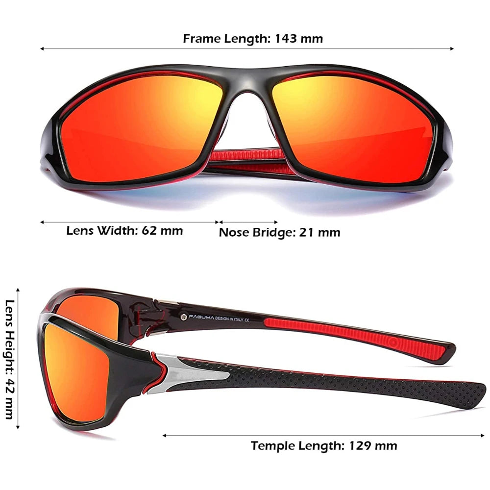LOR MALE High Definition Polarized Sunglasses for Men Women Outdoor Sport Fishing Sun Glasses UV400 Protection Driving Eyeglasses