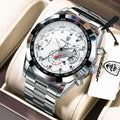 LOR MALE POEDAGAR High Quality Man Wristwatch Waterproof Luminous Date Youth Men Watch Stainless Steel Quartz Fashion Men's Watches Reloj