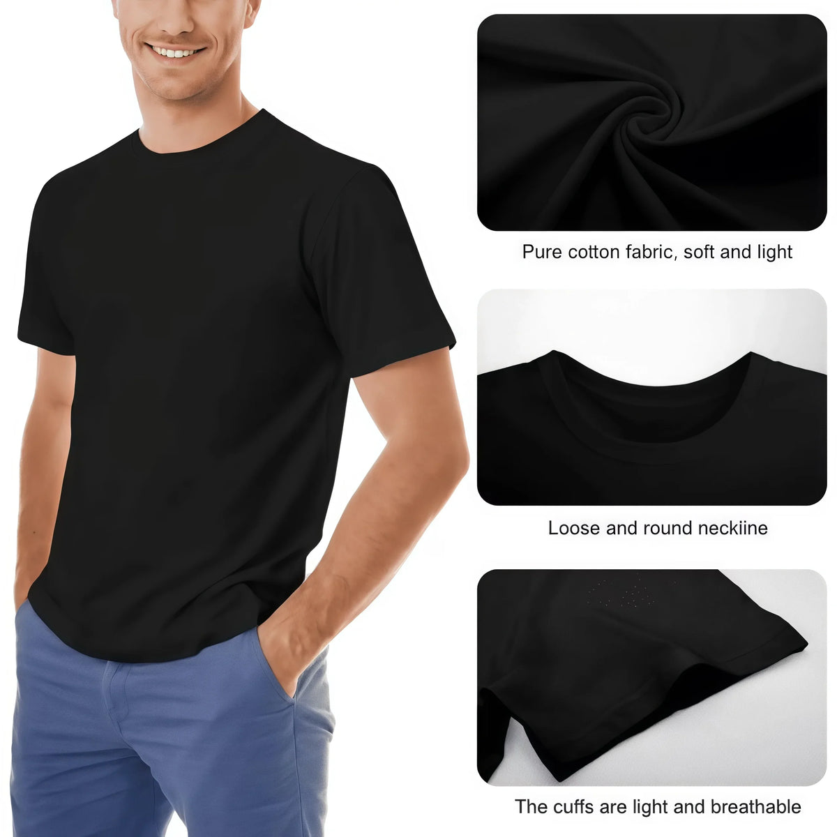 LOR MALE Men's T-shirt New Summer Printed T-shirt, Unisex, Funny T-shirt, Loose Casual Crew Neck Short-sleeve Top for Men