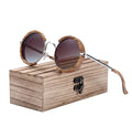 LOR MALE Polarized Sunglasses Wood Round Sun glasses Male Shades Oculos de sol masculino