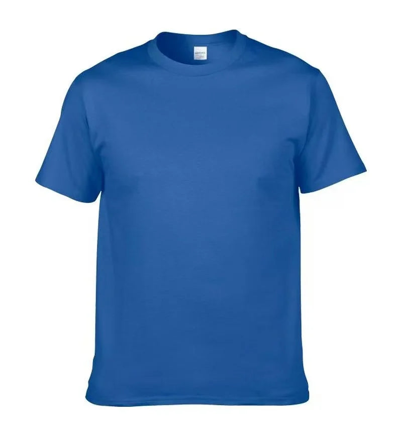 LOR MALE Men's T-shirt - 100% Pure Cotton, Round-Neck, Short-Sleeved, High-Quality, Loose-Fitting, Casual, Solid Color, Custom Printed An