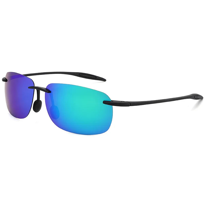 LOR MALE Polarized Sunglasses for Men WomenTr90 Rimless Frame Lightweight & Durable Protection for Running Fishing Baseball Sunglasses