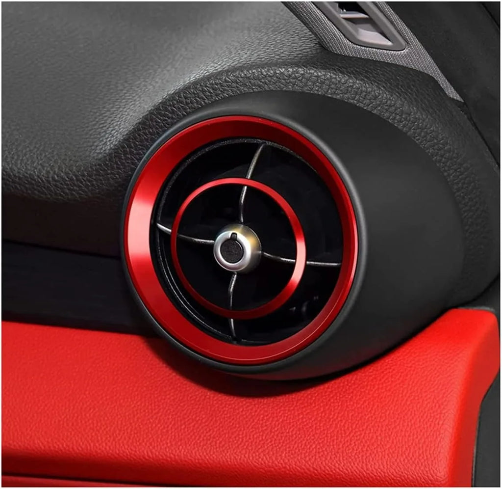 LOR MALE Car Interior Modification Accessories Fit for Alfa Romeo Giulia Stelvio 2015-2020 Aluminum Alloy Upgrade Decoration Accessories