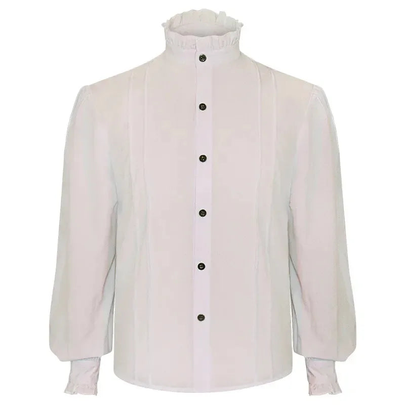 LOR MALE Men's Jacket Victorian Gothic Overcoat Open Pirate Coat Steampunk Jackets Man Clothing Winter Windbreaker Ruffled Shirt ujfj