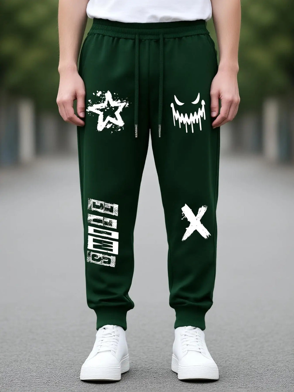 LOR MALE Men'S Trendy Printed Casual Fashion Pants Suitable For Outdoor Dates, Shopping, And Sports