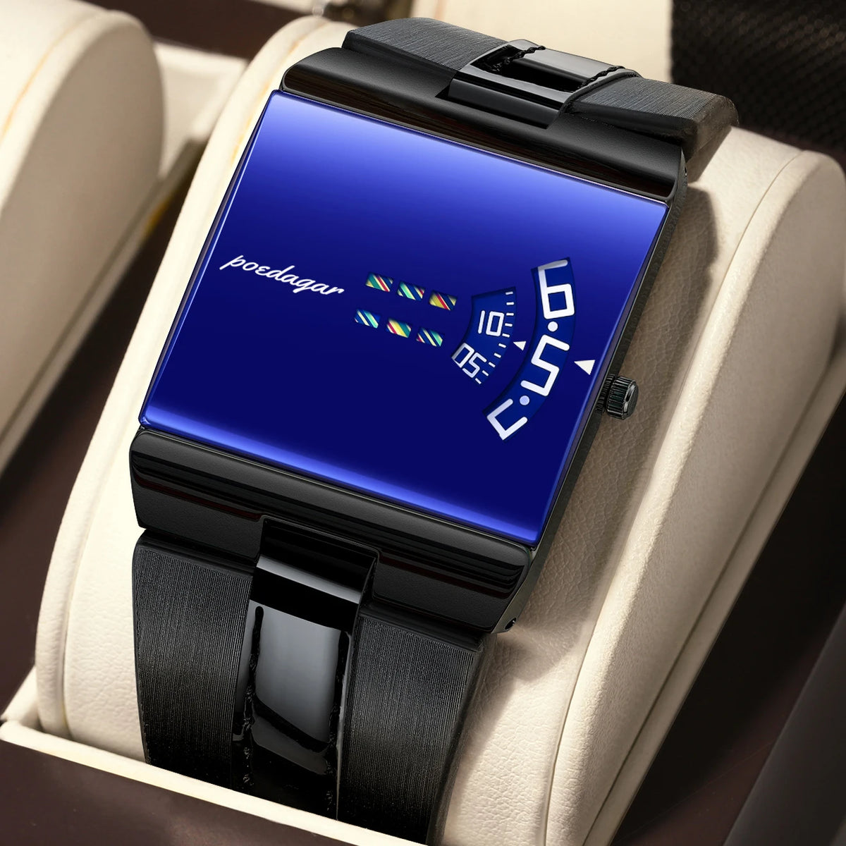 LOR MALE POEDAGAR Top Unique Man Watch Waterproof Casual Watch Sports Military Leather 2