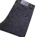 LOR MALE Men's Casual Work Jeans Straight Leg Large Size Fashionable City Style Youthful Energy High Elasticity Wear Resistant