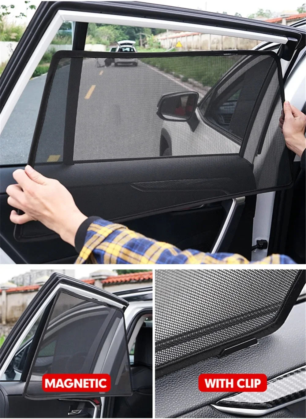 LOR MALE Custom Magnetic Car Window Sunshade For Toyota RAV4 XA50 2018-2023 5th Gen SUV Curtain Mesh Front Windshield Frame Curtain