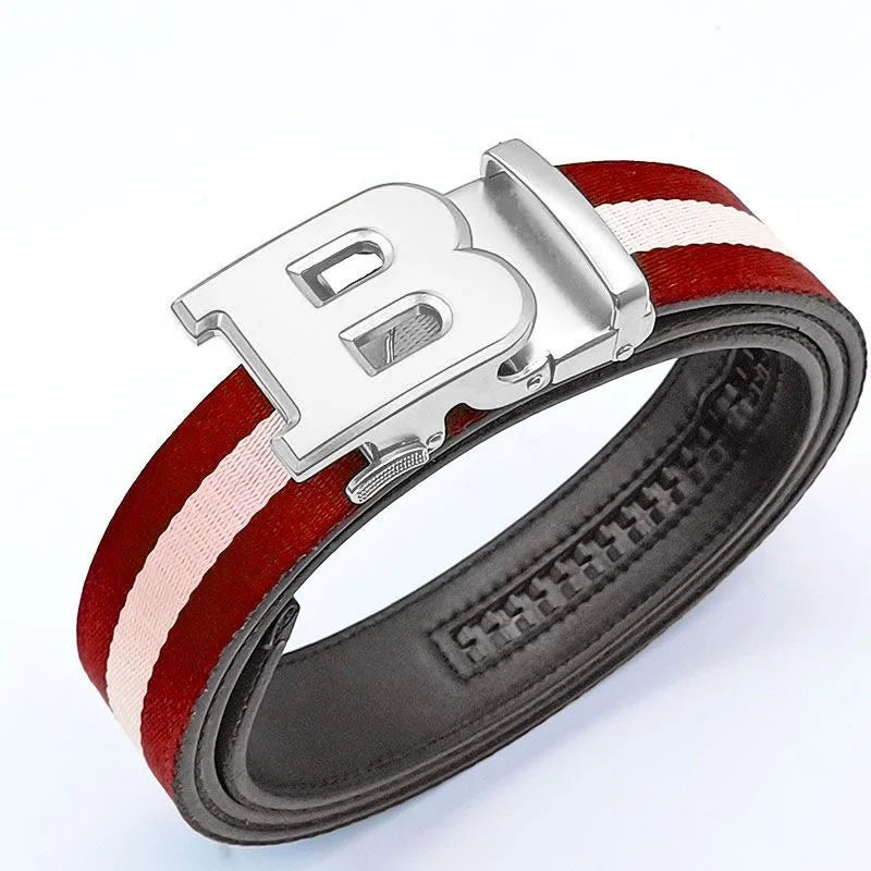 LOR MALE Men's Belt High Quality Luxury Brand Designer Famous Canvas Leather Belt For Men Jeans Strap Belt Male Business Style