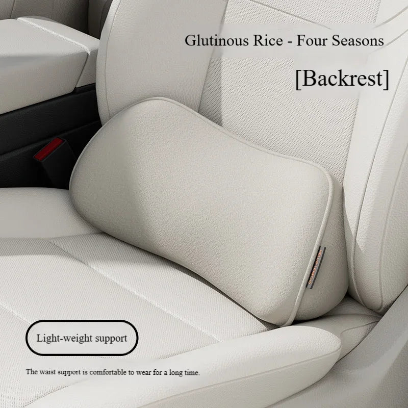 LOR MALE Car Seat Pillow Memory Foam Lumbar Support Breathable Back Protector Suitable for Office Chairs and Car Interior Accessories