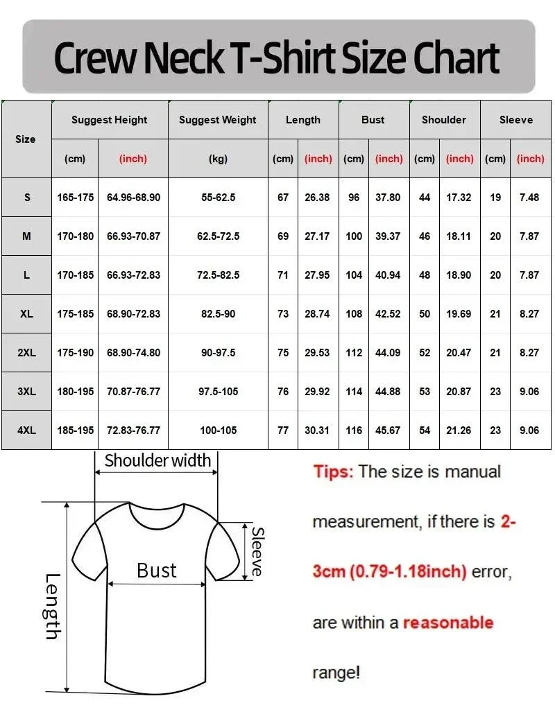 LOR MALE Men's T-shirt New Summer Printed T-shirt, Unisex, Funny T-shirt, Loose Casual Crew Neck Short-sleeve Top for Men