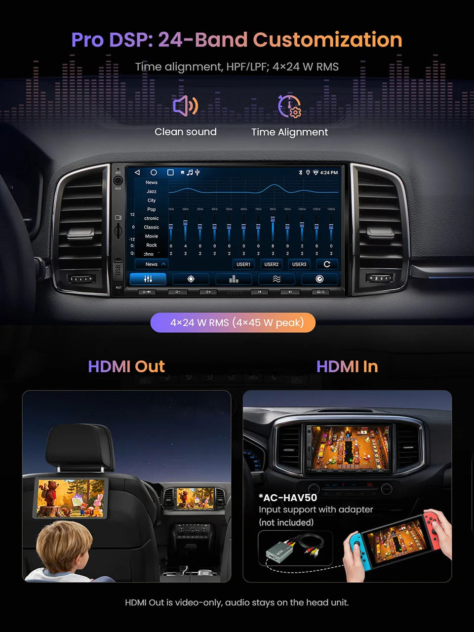 LOR MALE ATOTO 7 inch Double 2 Din Stereo Receiver Smart Car Systems Android Car Radio Automotive Multimedia Carplay Screen 2Din A5 A5L