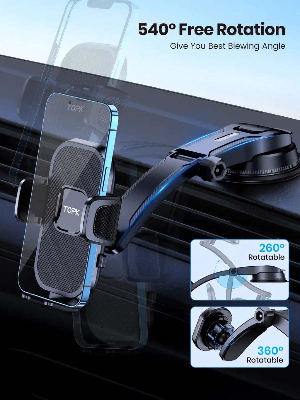 LOR MALE TOPK Car Phone Holder Gravity Stand for iPhone Xiaomi Samsung Car Mobile Support for Dashboard Windshield Air Vent Phone Mount