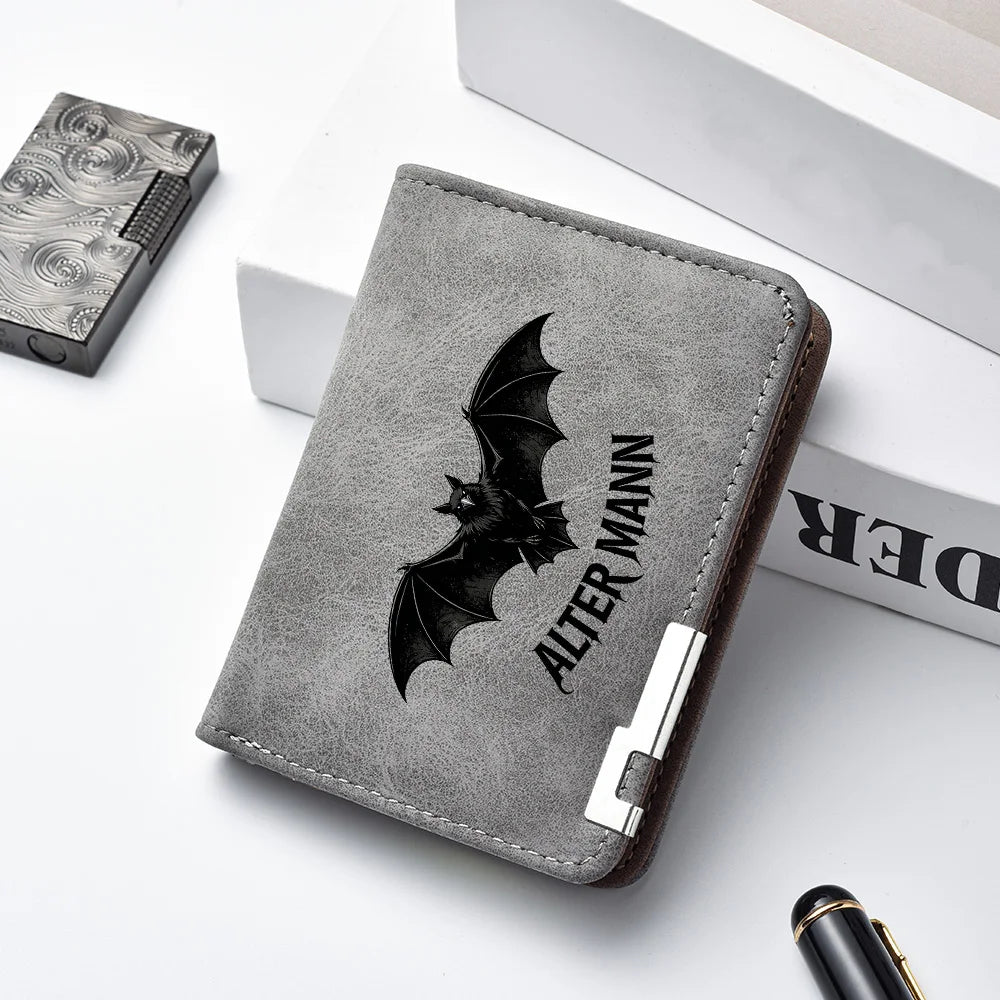 LOR MALE Bat Pattern Wallet – Slim Card & Cash Holder