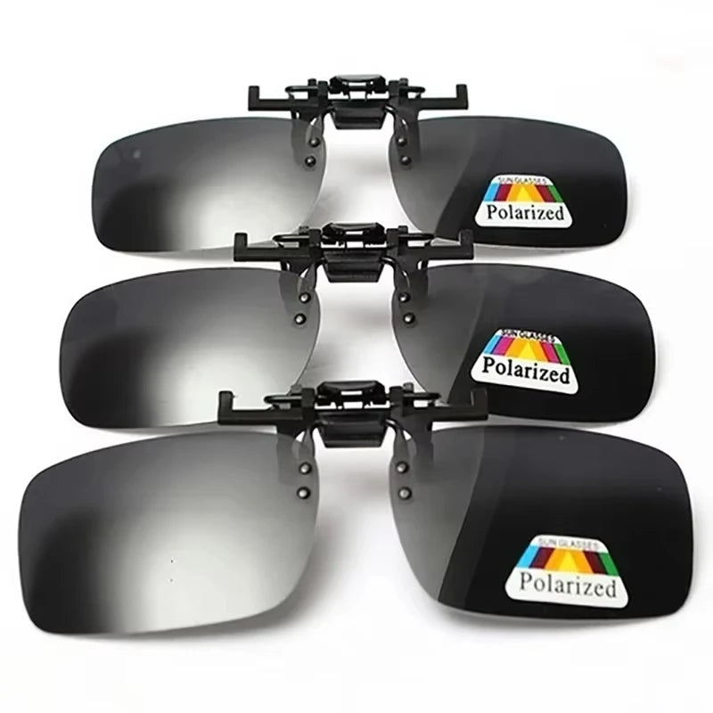 LOR MALE Polarized Clip Sunglasses Myopia Glasses Clip Driver Goggles Fishing Night Vis 2