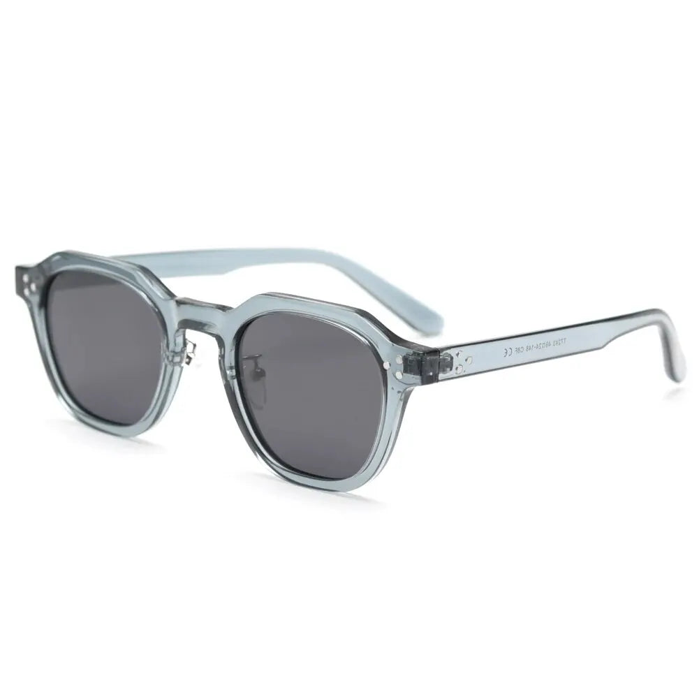 LOR MALE Polarized Sun Glasses for Women TR90 Square Polygon Vintage Sunglasses with 2