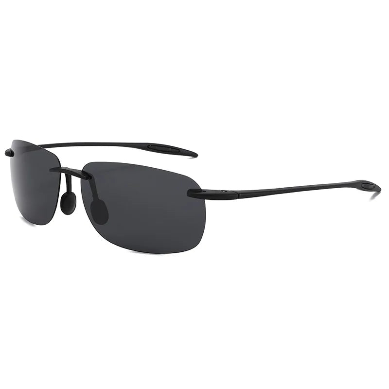 LOR MALE Polarized Sunglasses for Men WomenTr90 Rimless Frame Lightweight & Durable Protection for Running Fishing Baseball Sunglasses