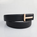 LOR MALE High Quality Designer Belts Men Fashion T Letter Luxury Famous Genuine Leather Belt Jeans Formal Cowskin Black Waist Strap 3.8cm
