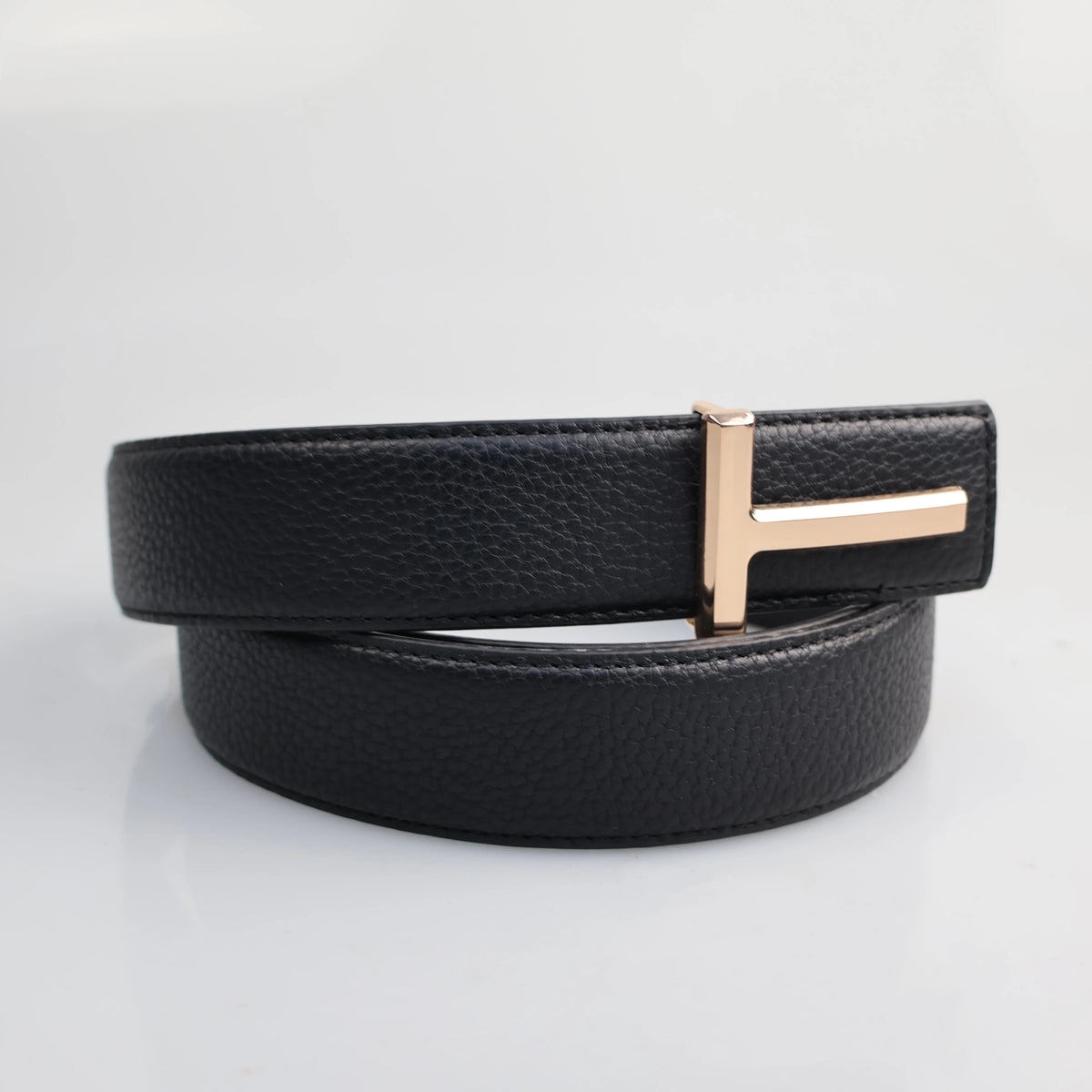 LOR MALE High Quality Designer Belts Men Fashion T Letter Luxury Famous Genuine Leather Belt Jeans Formal Cowskin Black Waist Strap 3.8cm
