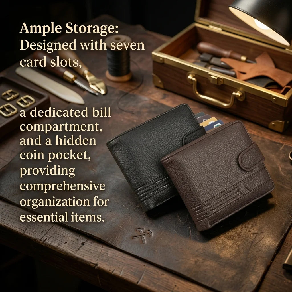 LOR MALE Leather Wallet Credit/Debit Card Slots Wallets Men Suitable for Daily Casual