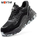 LOR MALE 2026 New Work Boots Safety Steel Toe Shoes Men Boots Anti-Puncture Safety Boots Protective Shoes Sneakers Indestructible Shoes