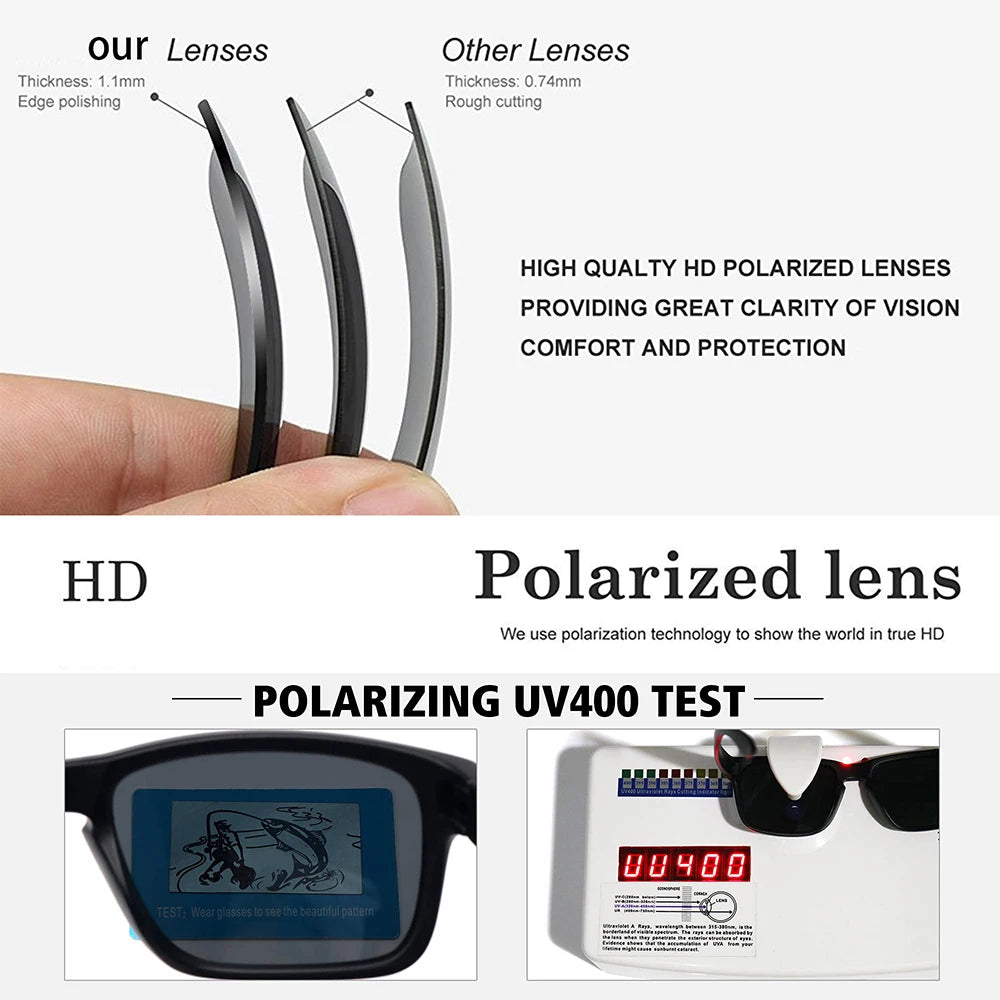 LOR MALE Classical Men's Sunglasses Polarized Sunglasses for Men Women Sports Driving Fishing Glasses UV400 Protection
