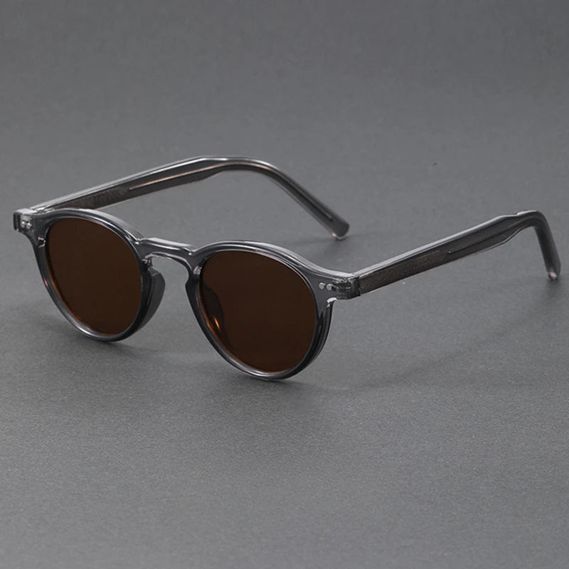 LOR MALE Polarized Sunglasses Men TR90 Frame Acetate Fashion Sun Glasses Women Unisex Trend Decoration European Style Grey Brown