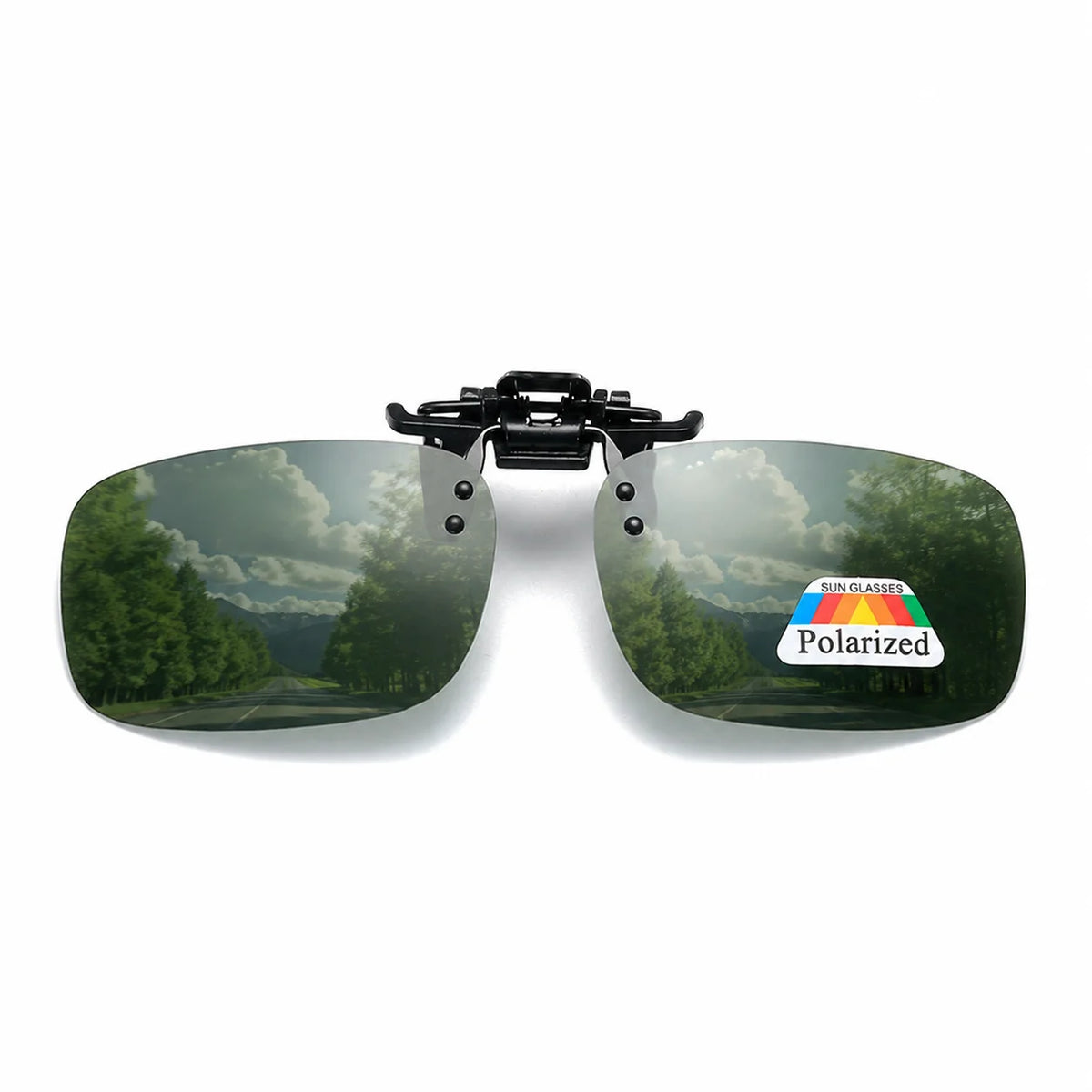 LOR MALE Polarized Clip On Sunglasses for Men Women Sports Fishing Driving Hiking Fit Over Prescription Glasses