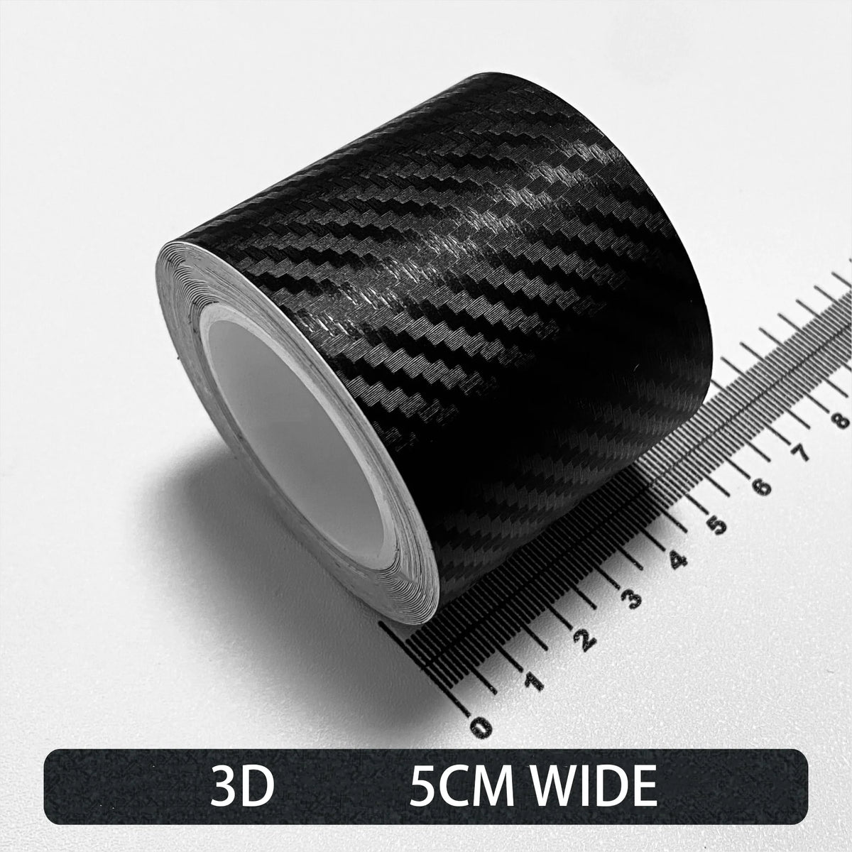 LOR MALE Carbon Fiber Automotive Adhesive Tape Roll Matte Black Protective Car Film Self-Adhesive Film 3D Vinyl Car Film Accessories