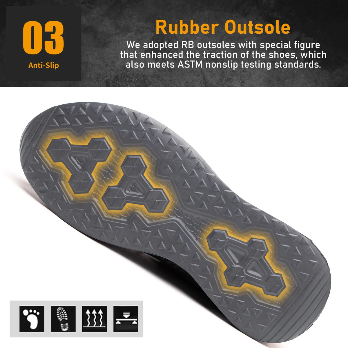 LOR MALE Steel Toe Safety Shoes for Men Lightweight Breathable Work Shoes Grey Anti-Smash Anti-Puncture Work Shoes Comfortable Durable