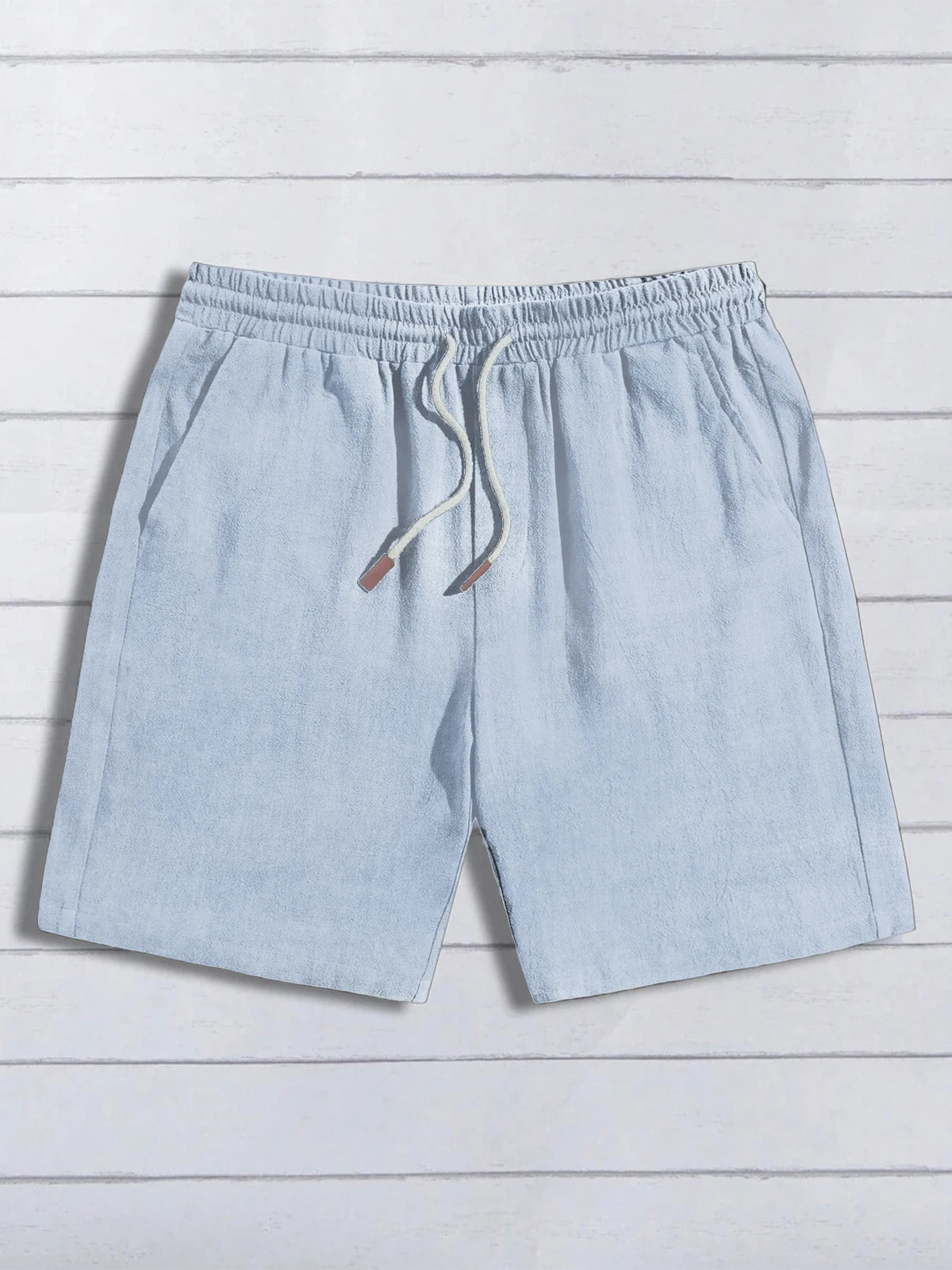 LOR MALE Summer thin linen shorts for men, loose and casual, five-inch pants, cotton and linen, breathable, suitable for beach and sports