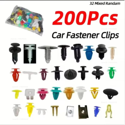 LOR MALE 200/500pcs Universal Hybrid Car Bumper Engine Expansion Rivet Door Trim Panel Snap