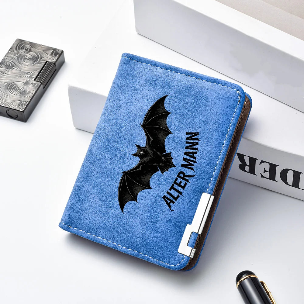 LOR MALE Bat Pattern Wallet – Slim Card & Cash Holder