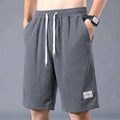 LOR MALE Lce Silk Shorts Men's Thin Sports Cropped Pants Loose Straight Leg Cool Breathable New Fashion Trend Casual XL-XXXL