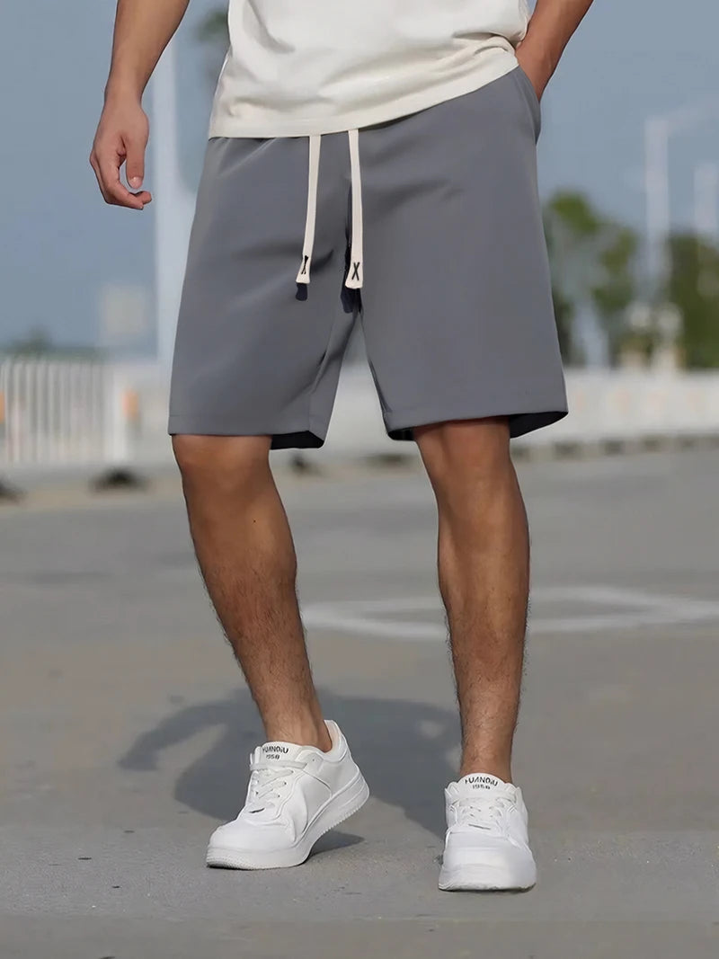 LOR MALE Men's Sports Shorts Breathable Thin Loose Casual Shorts Fashion Beach Comfortable Five Pants Outdoor Running Fitness Short Pants