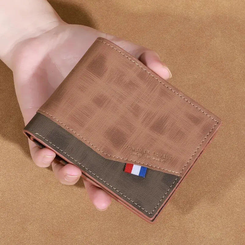 LOR MALE Vintage Multi-Slot Wallet – Coin & Photo Holder